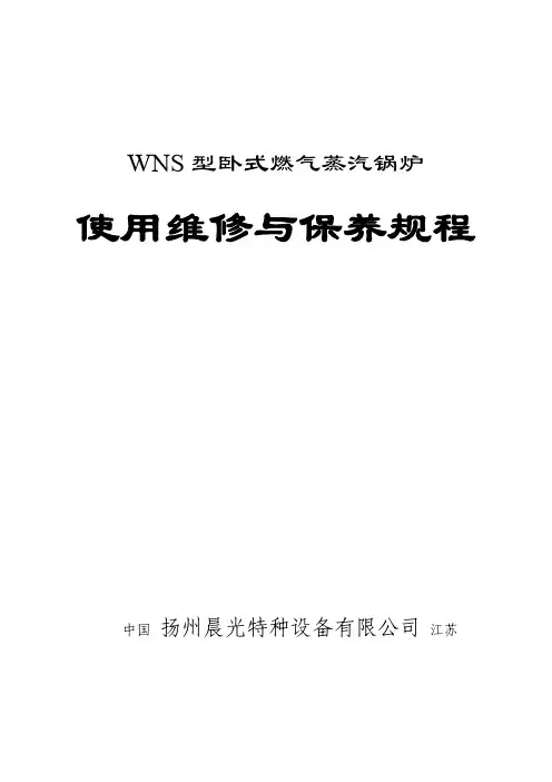 卧式燃气炉使用说明书