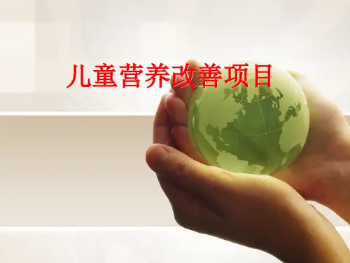 儿童营养改善项目培训ppt课件