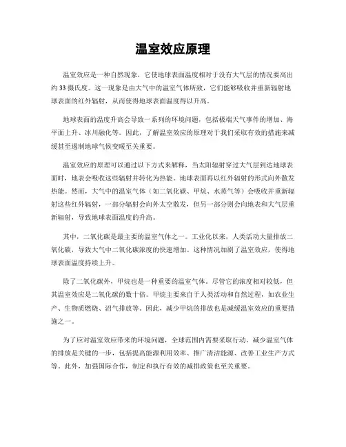 温室效应原理