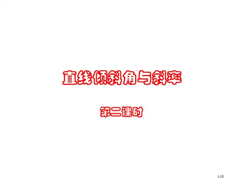 高二数学直线的倾斜角和斜率7省公开课金奖全国赛课一等奖微课获奖PPT课件