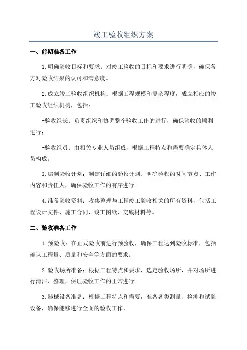 竣工验收组织方案