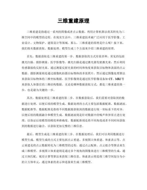 三维重建原理