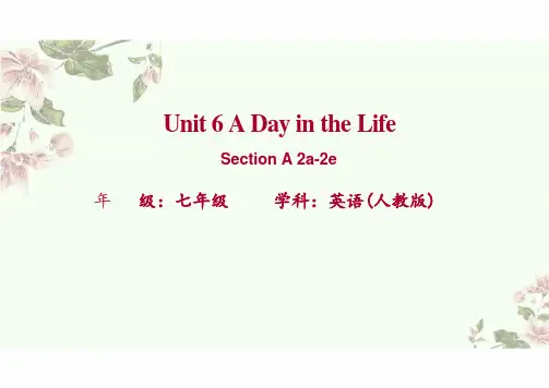 初中英语人教版(2024)七年级上册：Unit 6 Section A(2a-2e)-教学课件