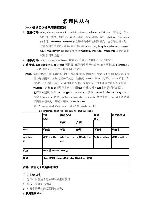 名词性从句