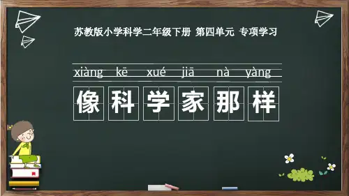 苏教版二年级科学下册像科学家那样