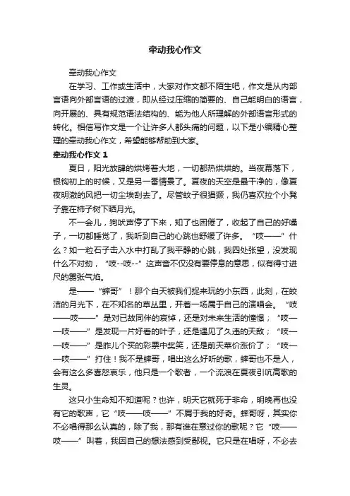 牵动我心作文