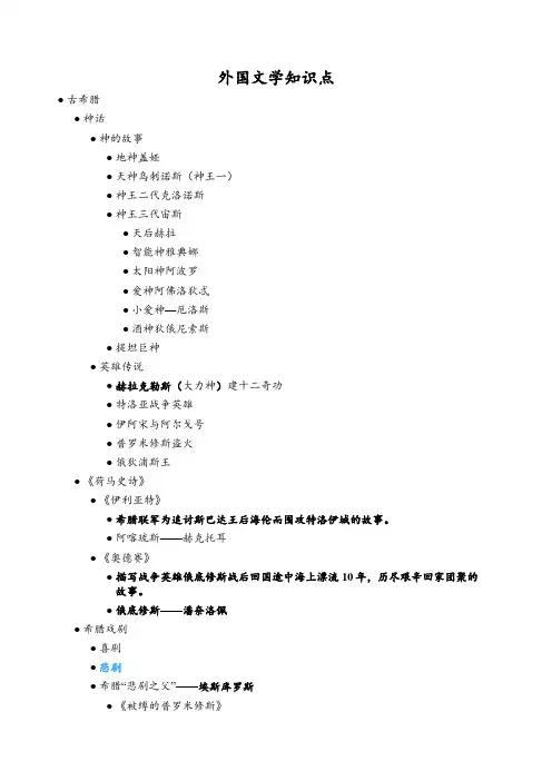 外国文学知识点