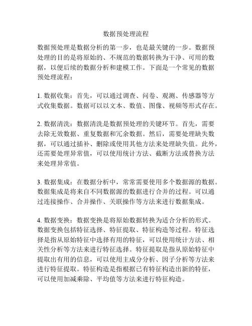 数据预处理流程