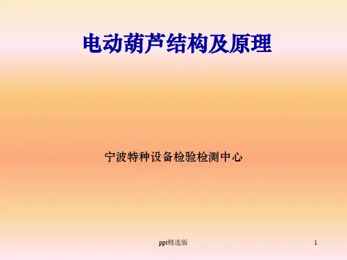 电动葫芦的结构和原理PPT课件