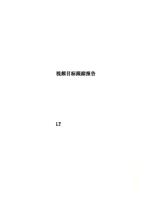 视频目标跟踪报告
