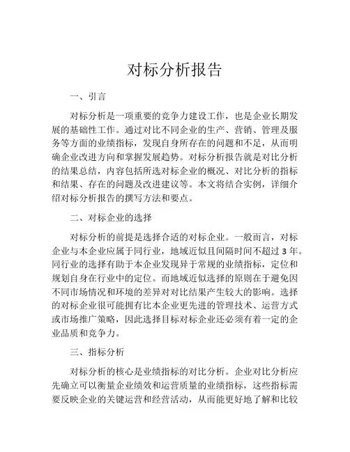对标分析报告
