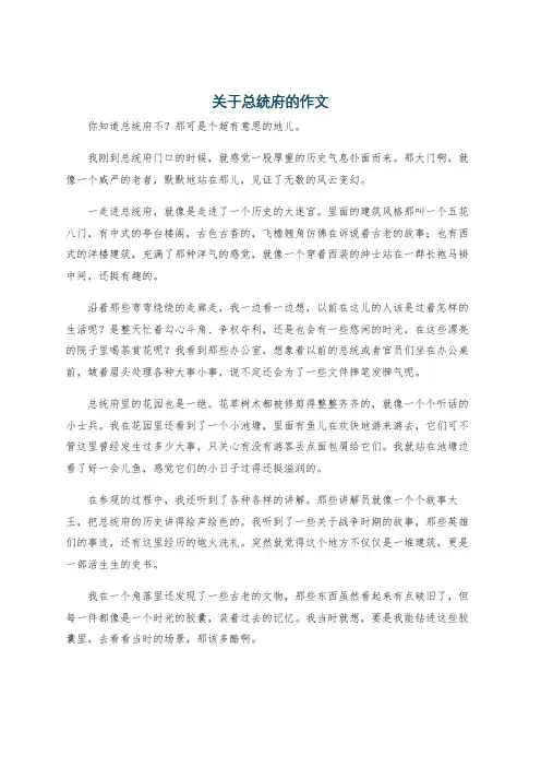关于总统府的作文