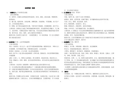 名著导读一览表