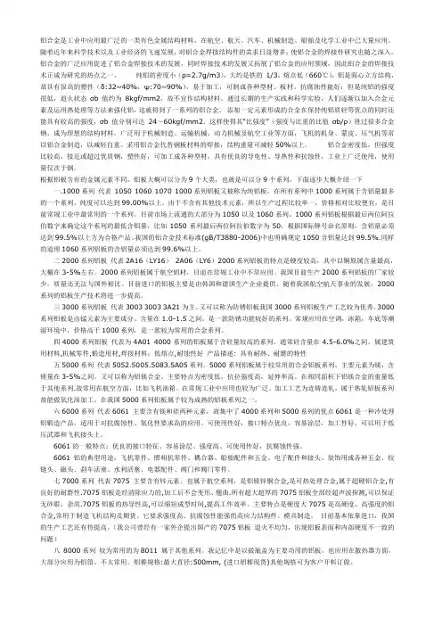 常用铝材型号区别