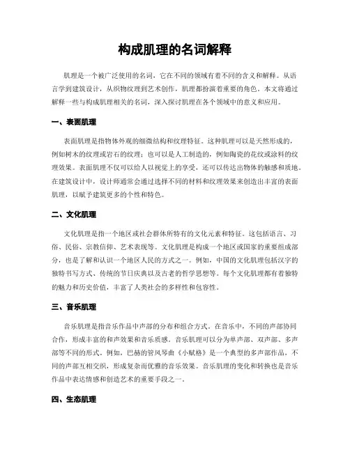 构成肌理的名词解释