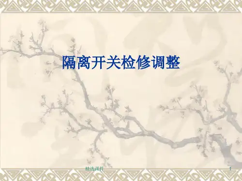 隔离开关检修调整ppt课件