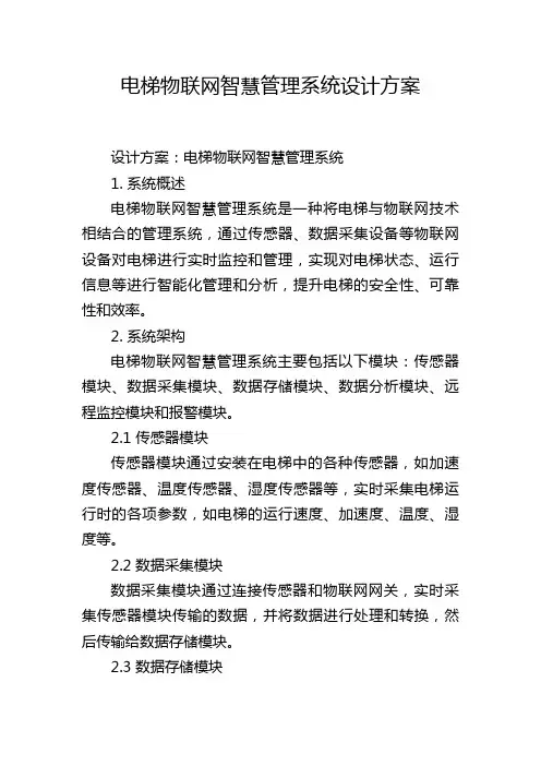 电梯物联网智慧管理系统设计方案