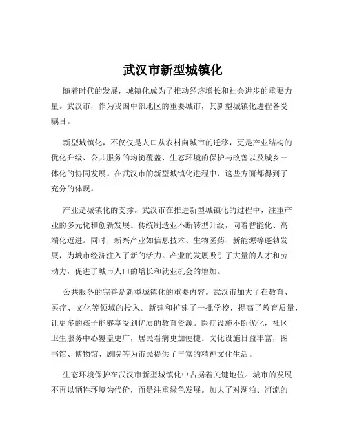 武汉市新型城镇化