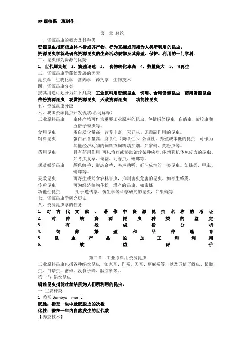 资源昆虫资料