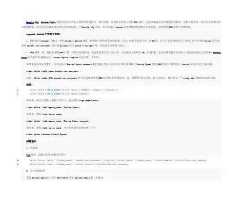 Oracle 10g Shrink Table和Shrink Space使用详解
