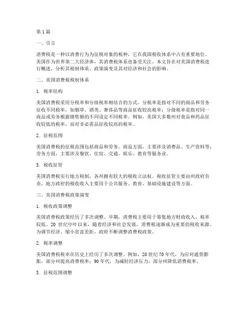 美国消费税(2篇)