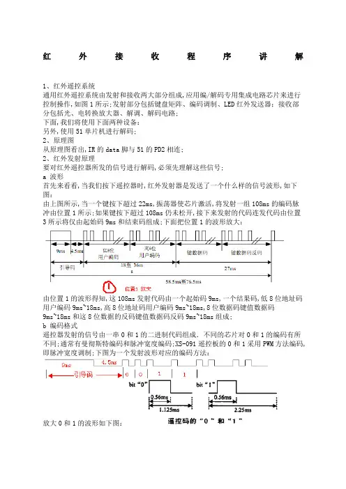 红外接收程序讲解