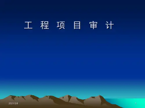 《工程项目审计》PPT课件
