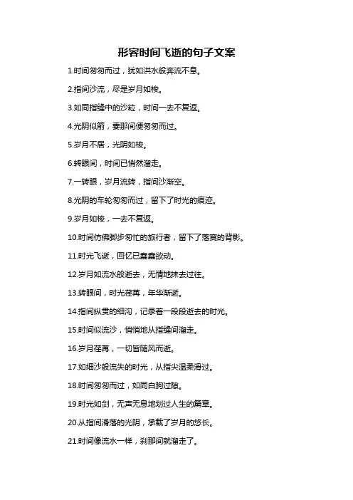 形容时间飞逝的句子文案