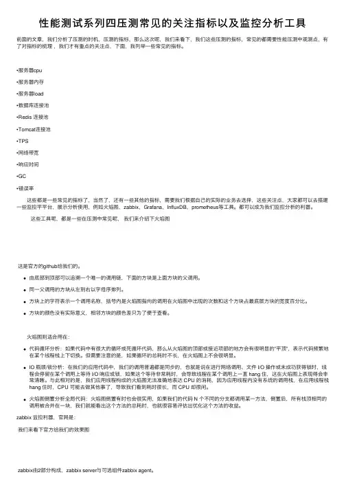 性能测试系列四压测常见的关注指标以及监控分析工具