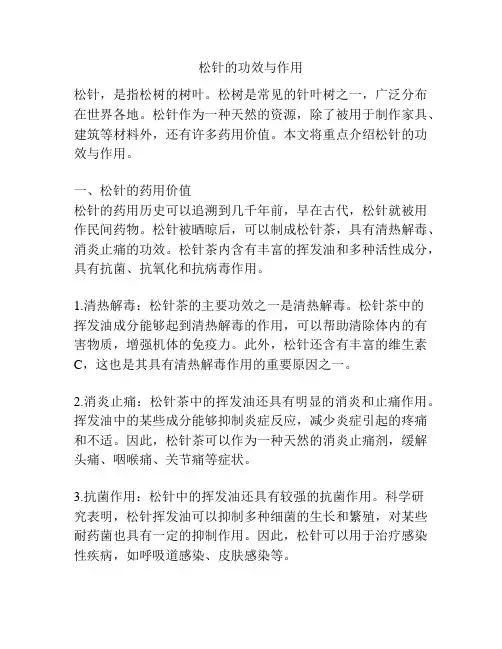 松针的功效与作用