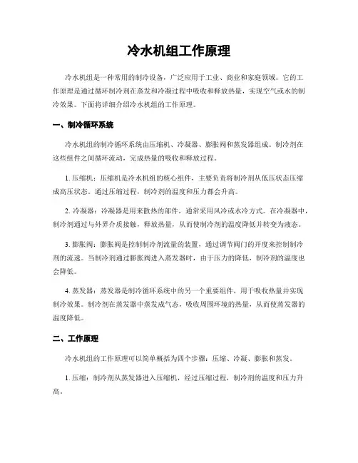 冷水机组工作原理