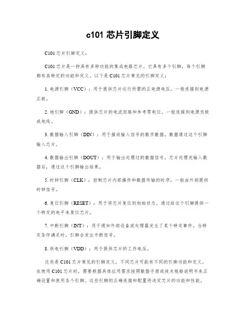 c101芯片引脚定义