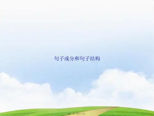 句子成分和句子结构2讲课文档