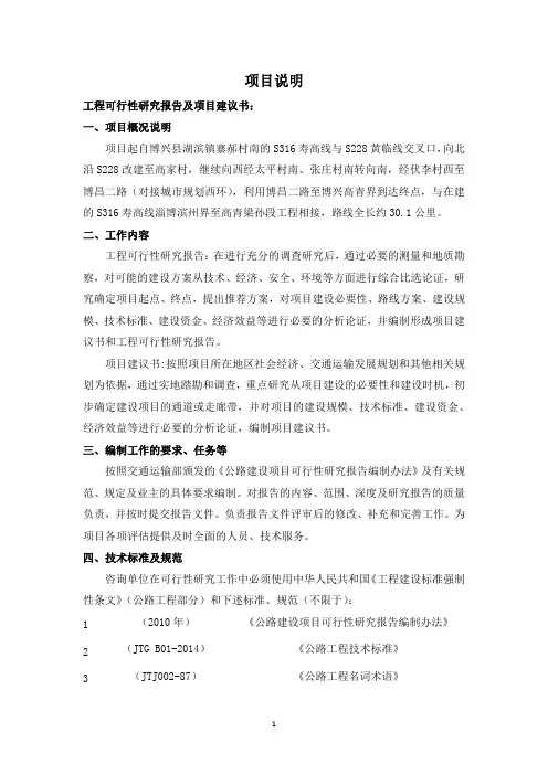 工程可行性研究报告 及 项目建议书