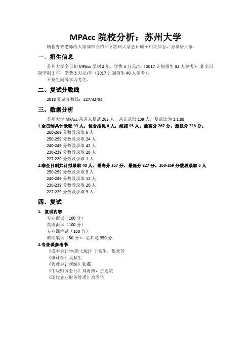 MPAcc院校分析：苏州大学
