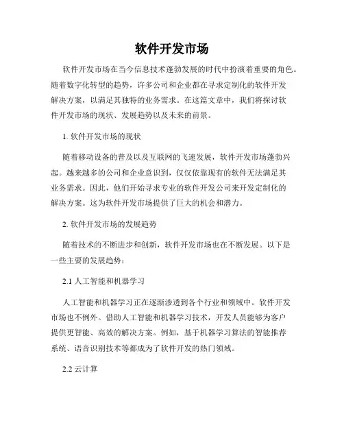 软件开发市场