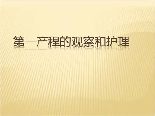 第一产程的观察和护理PPT课件