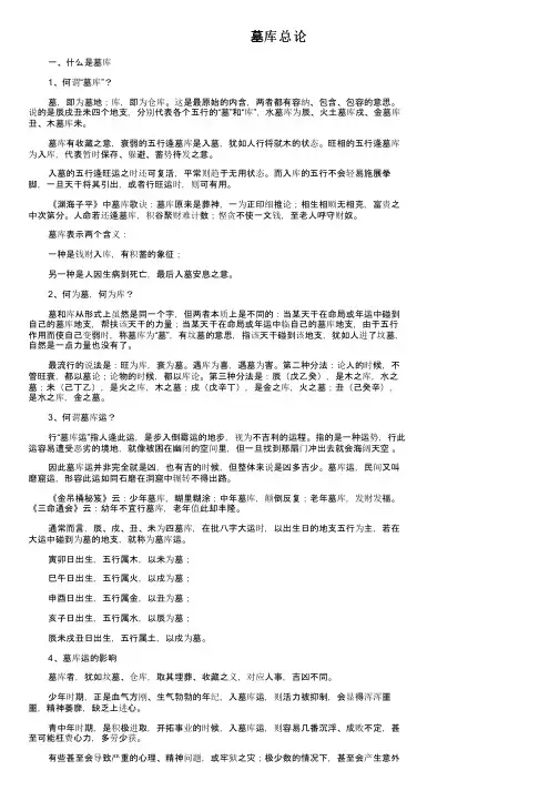 墓库总论——精选推荐