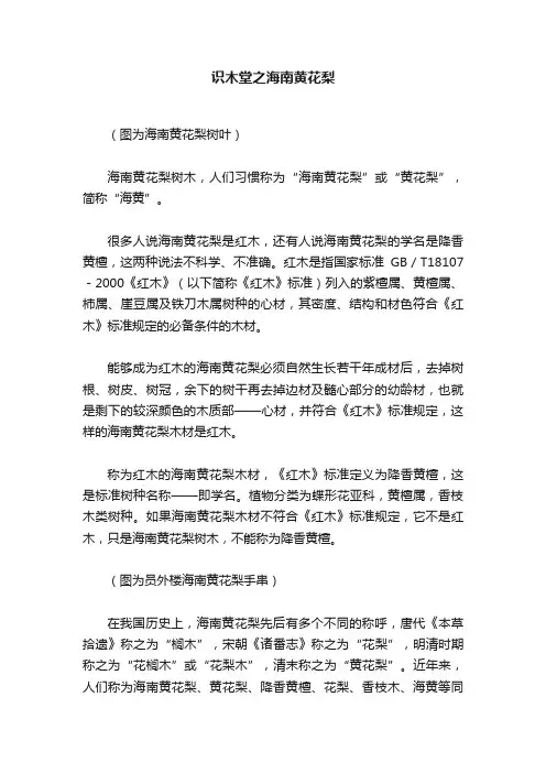 识木堂之海南黄花梨