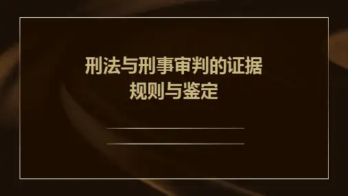 2024版刑法与刑事审判的证据规则与鉴定
