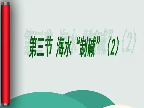 鲁教版五四制九年级化学上册《 海水“制碱”》PPT高效课堂 获奖课件 (3)(vip免费)