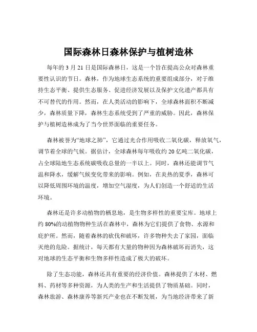 国际森林日森林保护与植树造林