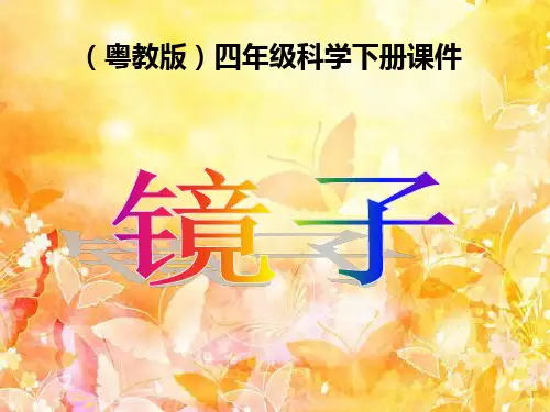 粤教版四年级科学下册《镜子》课件