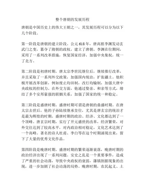 整个唐朝的发展历程
