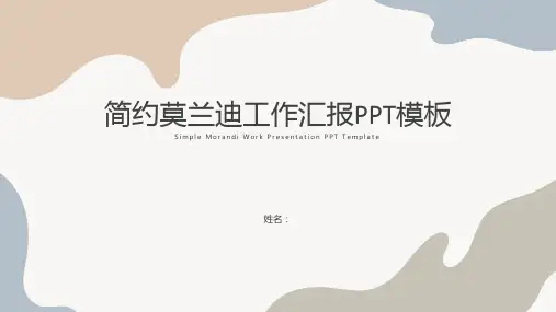简约莫兰迪工作汇报PPT模板