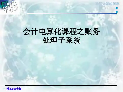 会计电算化课程之账务处理子系统