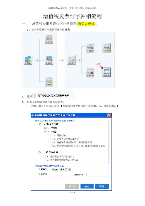 增值税发票红字冲销流程(参考模板)