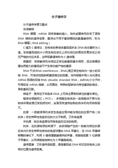 分子遗传学
