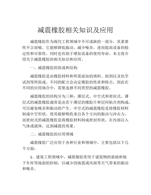 减震橡胶相关知识及应用