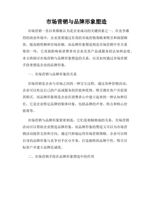 市场营销与品牌形象塑造